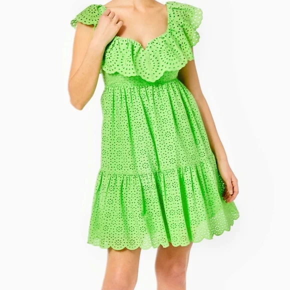 lilly pulitzer green eyelet dress Top Reasons to Buy this Lilly Pulitzer Green Eyelet Dress